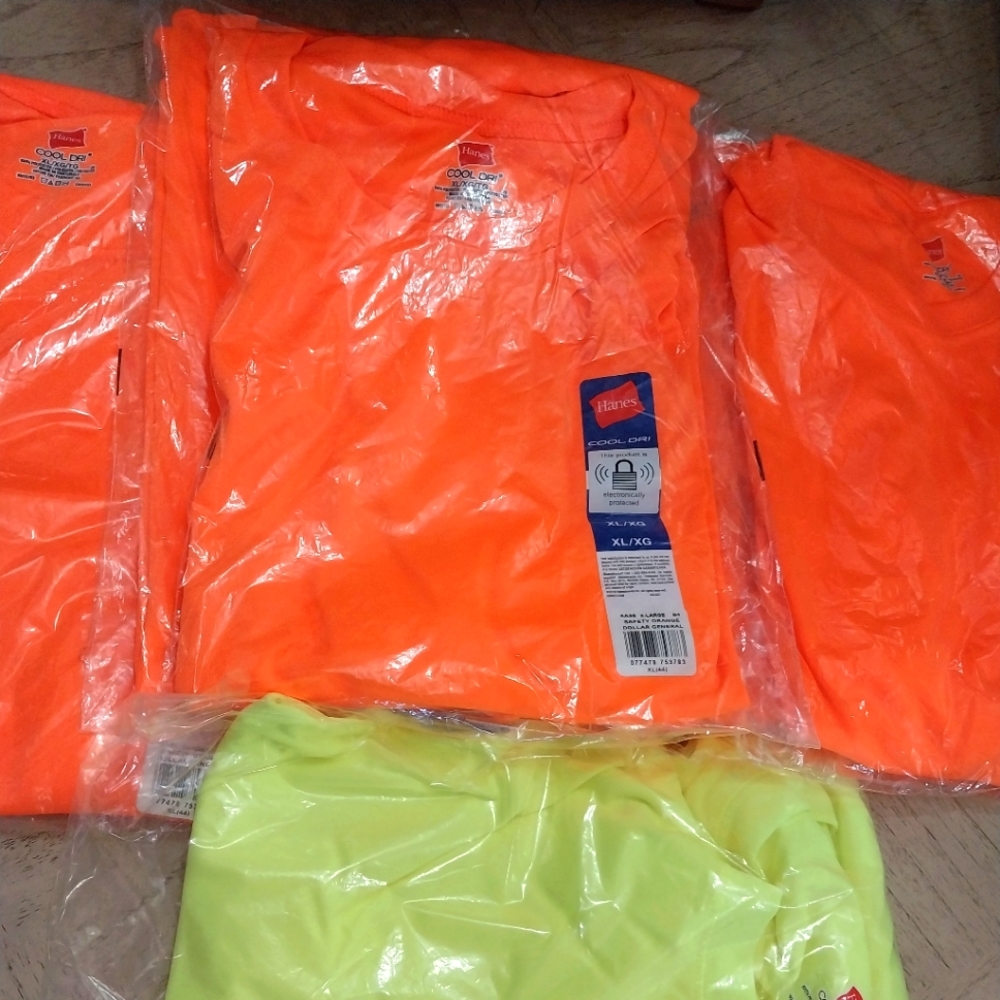 Hanes cool dri safety long sleeve lot